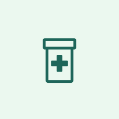 medical cross on pill bottle